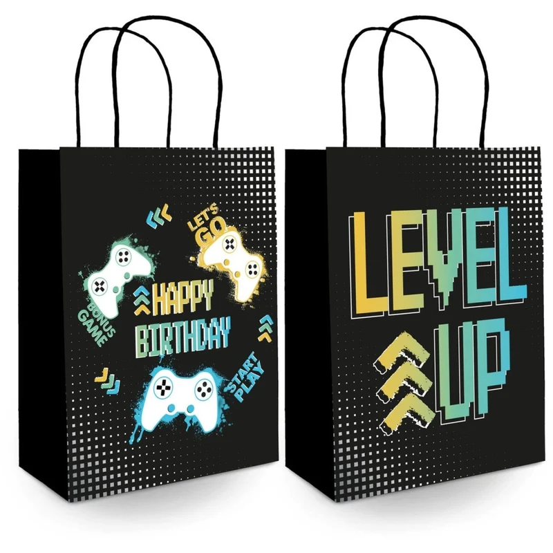 Gaming Party Geschenktüte Happy Birthday 27cm 6pcs
