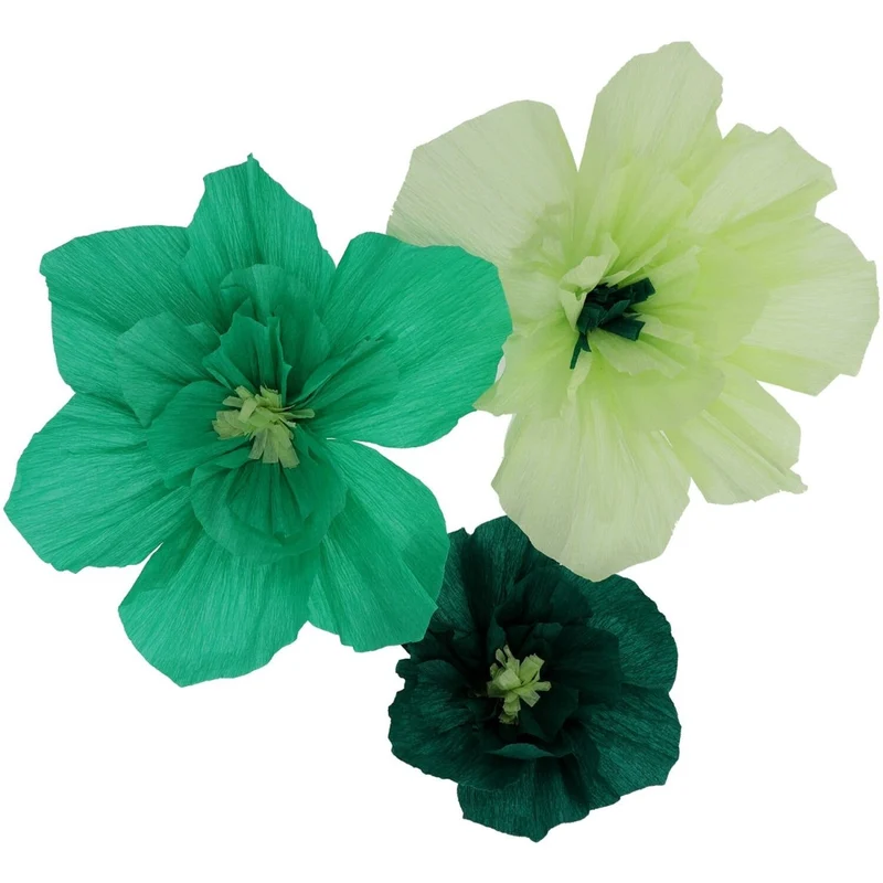 Blumen Tischdekoration Grün 30cm 3Stk