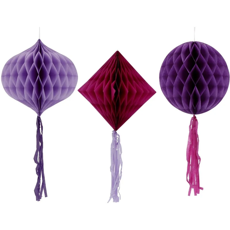 Lila Waben 30cm 3Stück