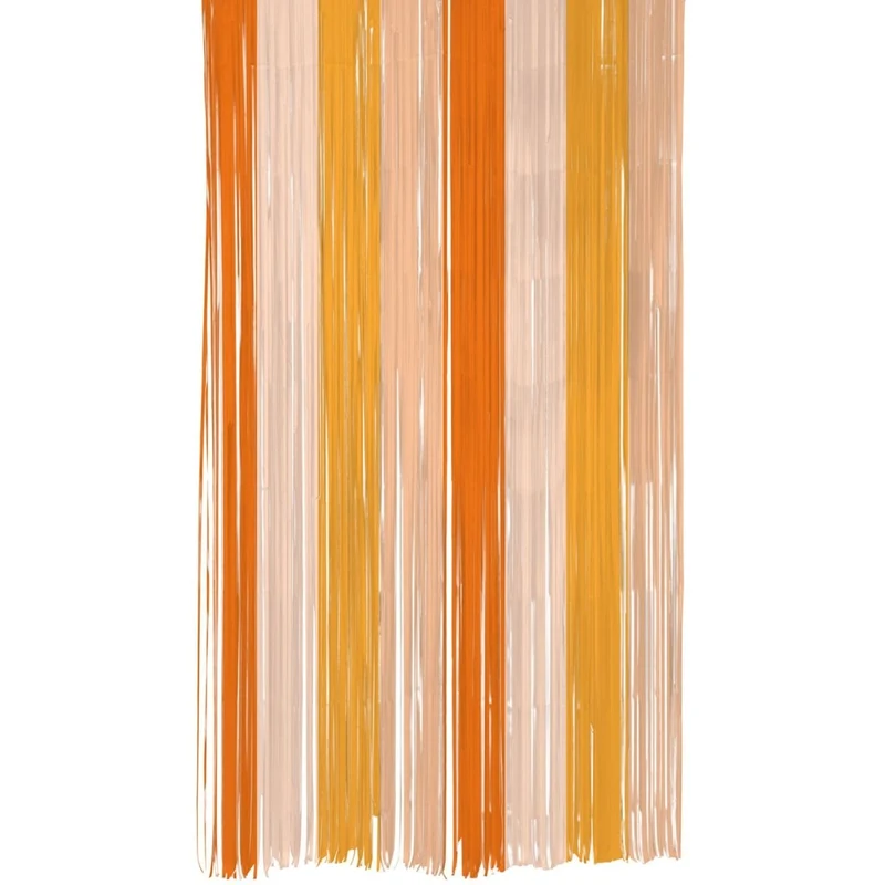 Orange Türvorhang gestreift 2m