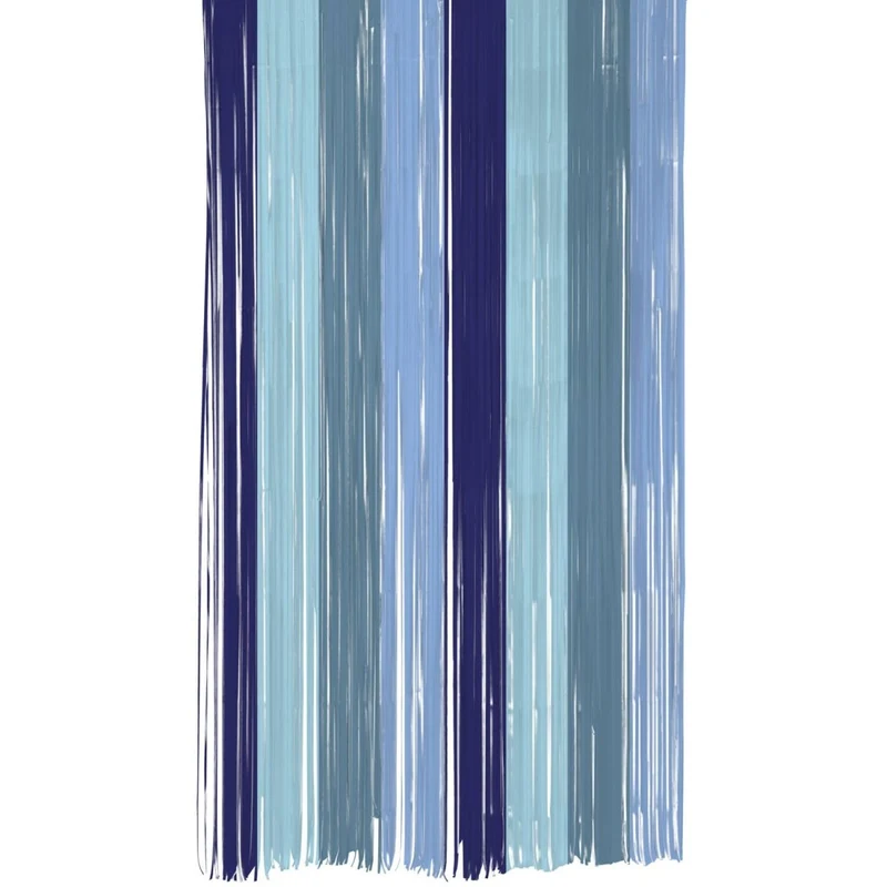 Blauer Türvorhang gestreift 2m