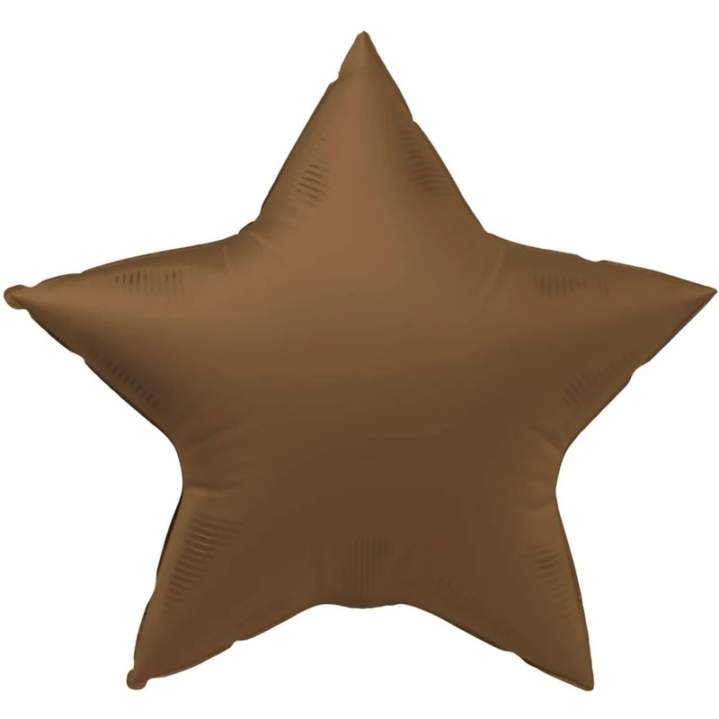 Star Helium Ballon Schokoladenbraun Leer 45cm