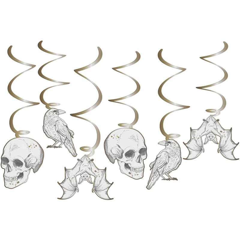 Halloween Hängespiralen 60cm 6 Stk
