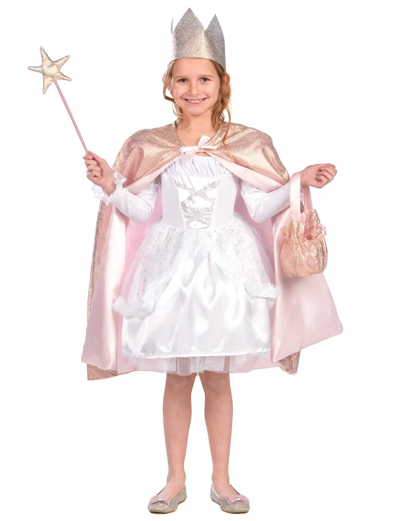 Set Prinzessin Umhang und Accessoires rosa gold Kinder