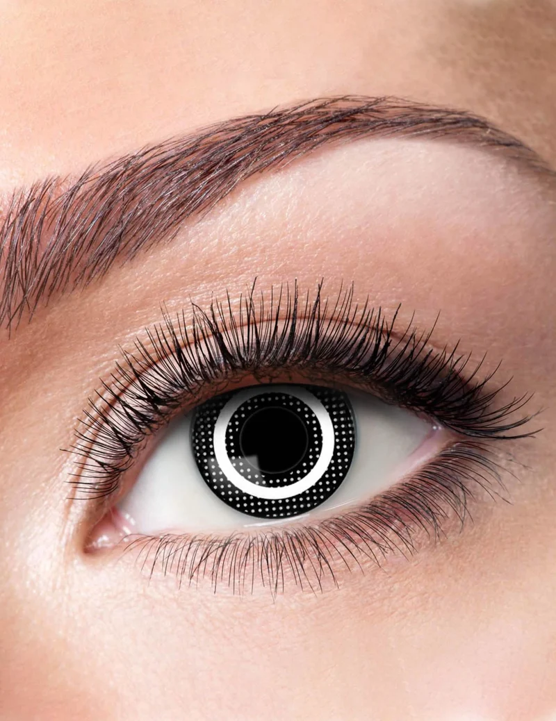 Kontaktlinsen Kreis Symbol koreanisch Make-up-Zubehör schwarz-weiß 14,5 mm