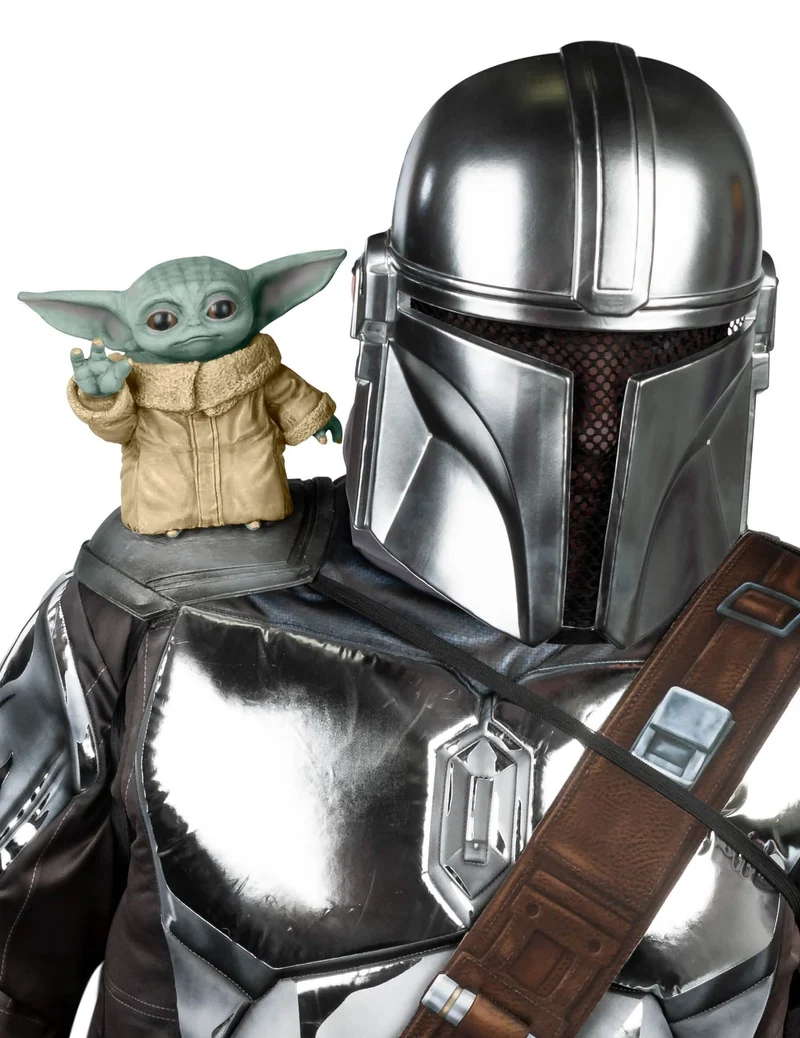 Baby Yoda™-Schulterfigur Star Wars grün-beigefarben