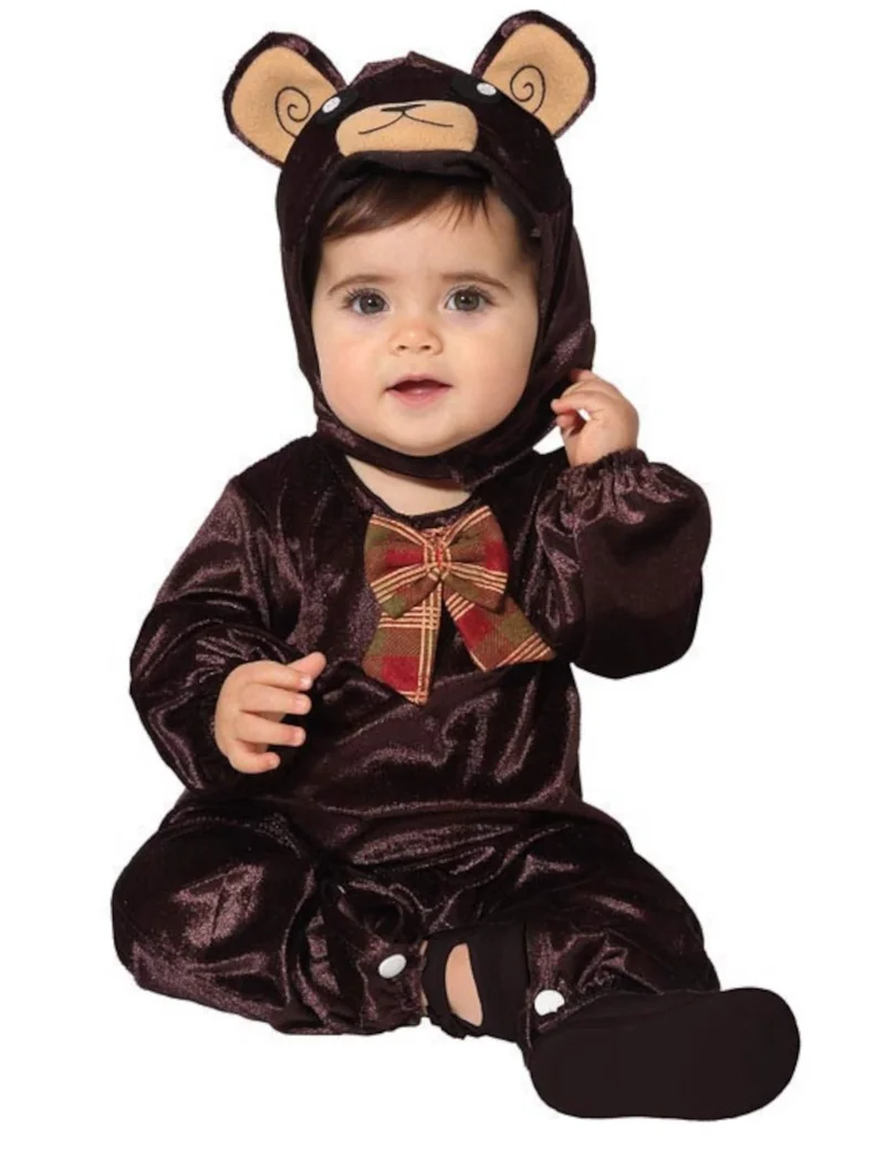 Teddybären-Kostüm für Babys Tier-Overall braun-beige