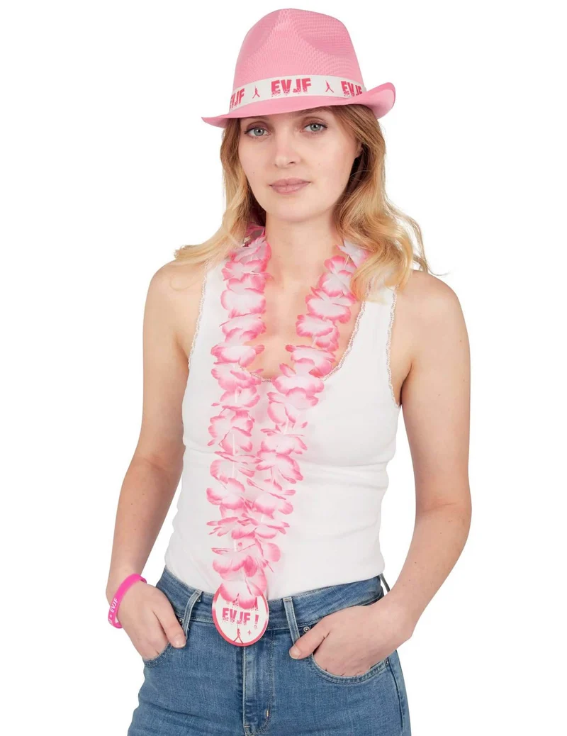 EVJF rosa Blumenhalskette