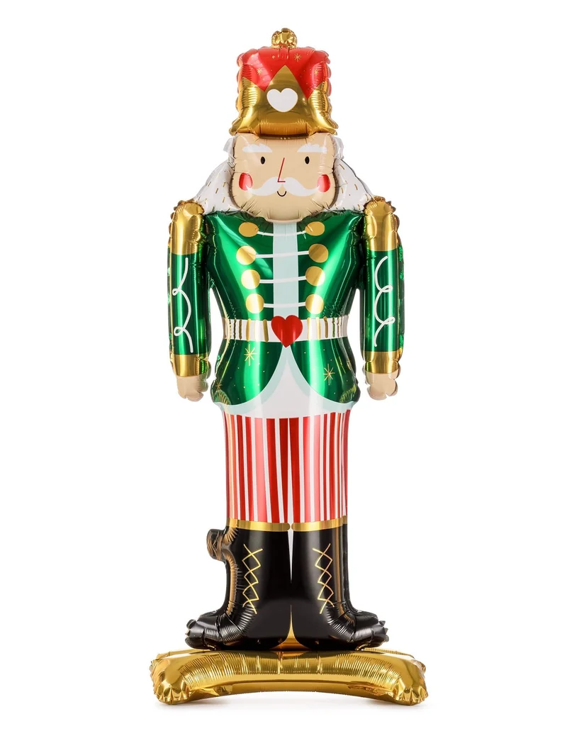 Nussknacker-Folienballon Raumdeko für Weihnachten bunt 84 x 34 cm