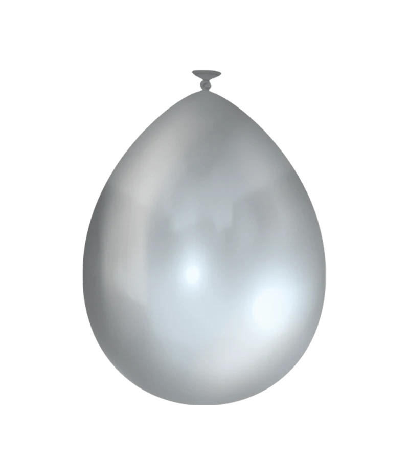 Silberne Ballons Metallic 30cm 10Stk