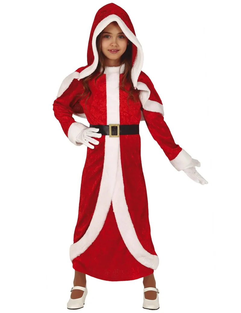 Weihnachtsfrauen-Kostüm für Mädchen Weihnachten rot-weiß