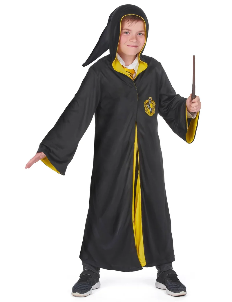 Magischer Hufflepuff-Umhang Harry Potter™ für Kinder schwarz-gelb