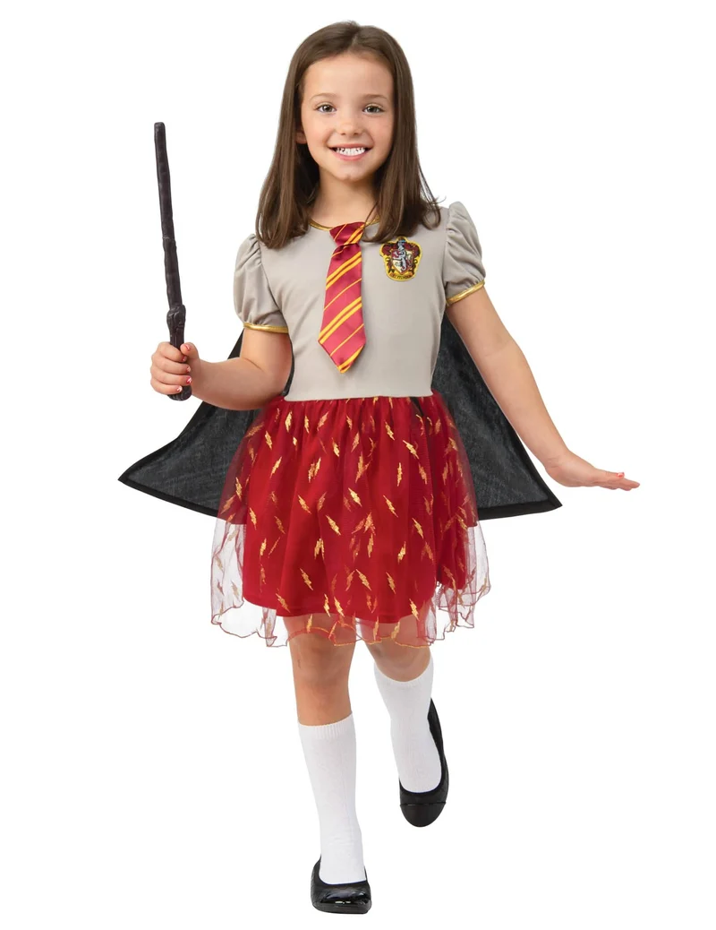 Gryffindor-Mädchenkostüm Harry Potter™ Lizenz-Verkleidung bunt