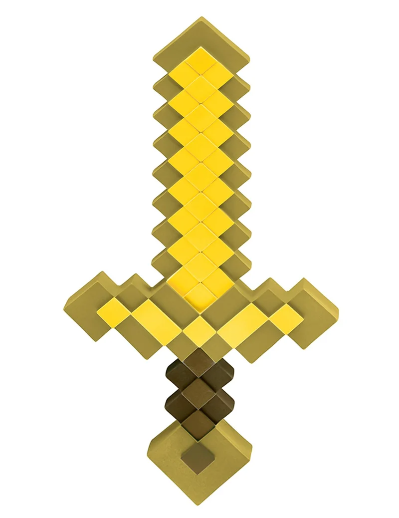Minecraft™-Schwert Videospiel-Zubehör gelb-gold-braun