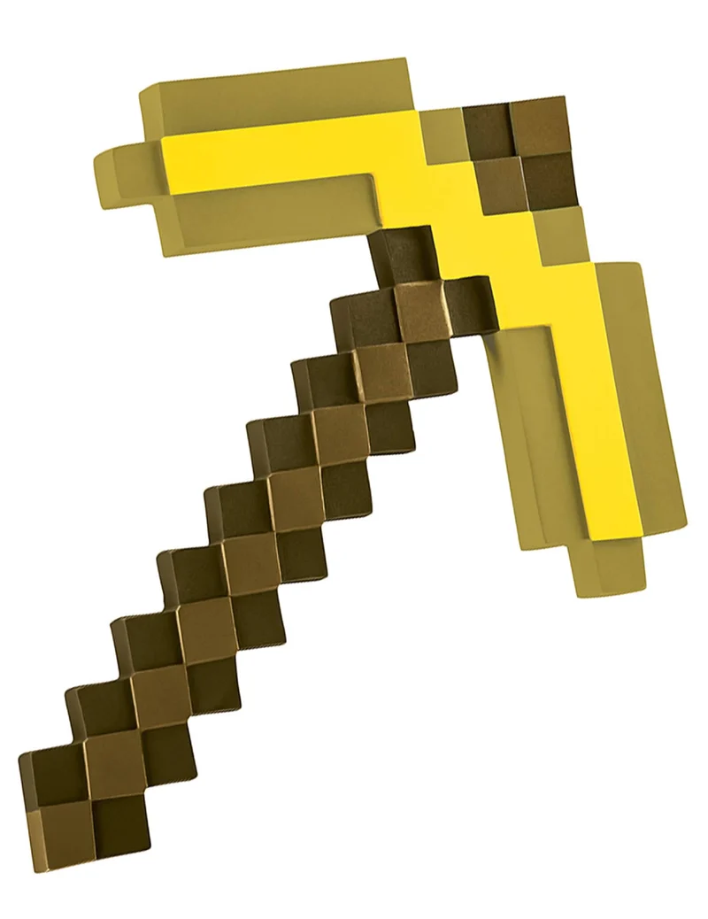 Minecraft™-Spitzhacke Spielzeugwaffe Videospiel braun-gelb