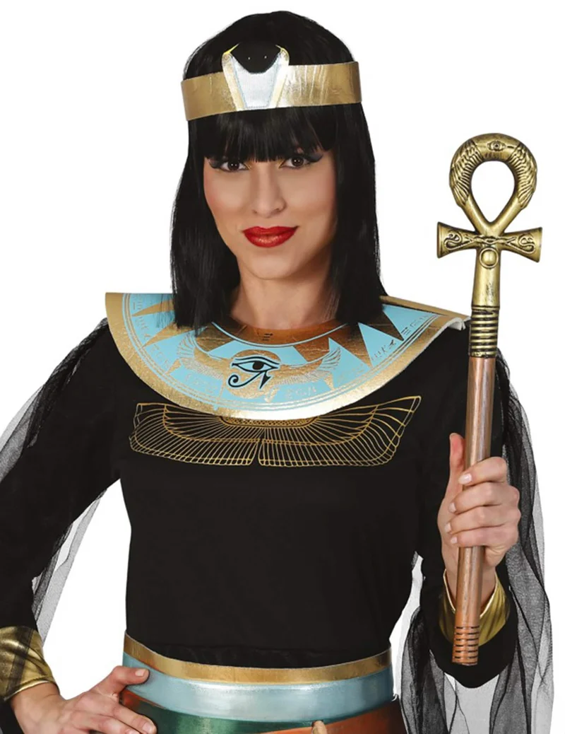 Ägyptisches Zepter Pharaonen Accessoire gold-bronzefarben