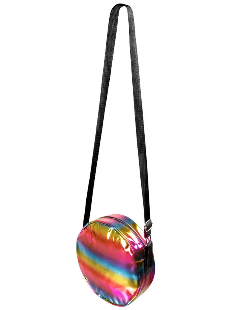 Stilvolle Hippietasche zum umhängen Accessoire regenbogenfarben 64 x 6 x 22 cm