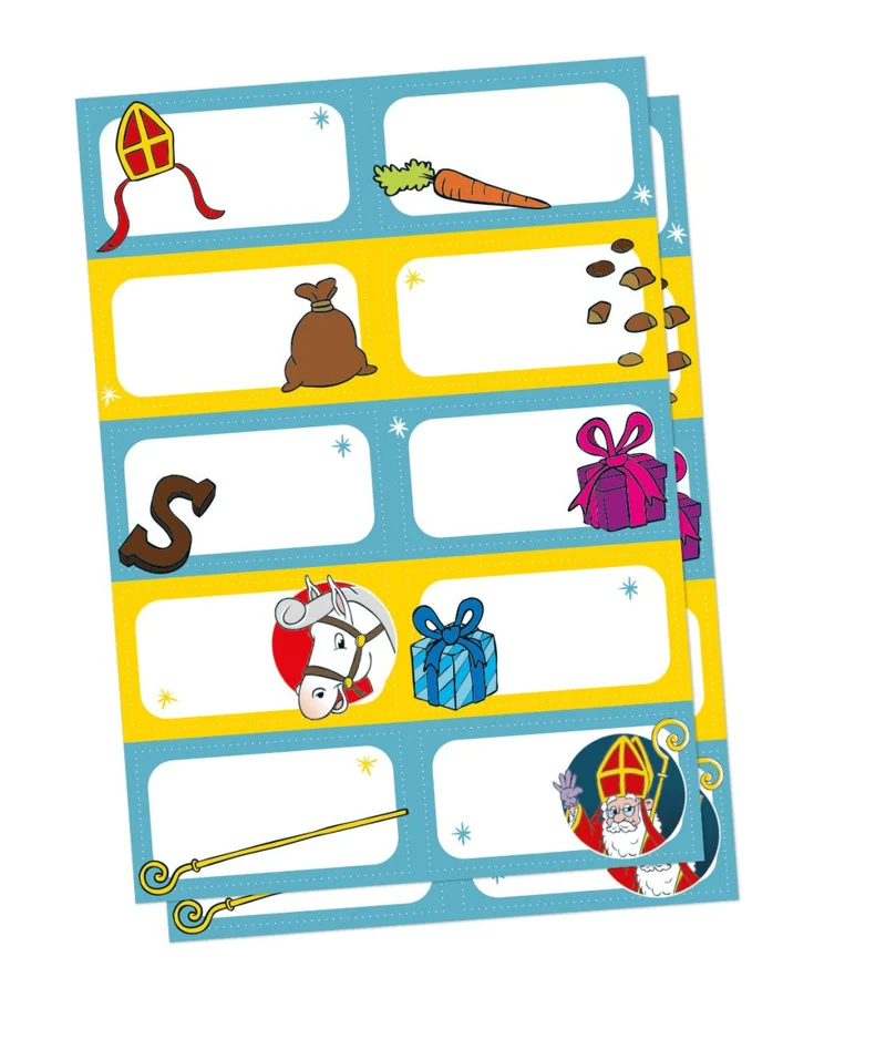 Sinterklaas Namensaufkleber 2 Stk