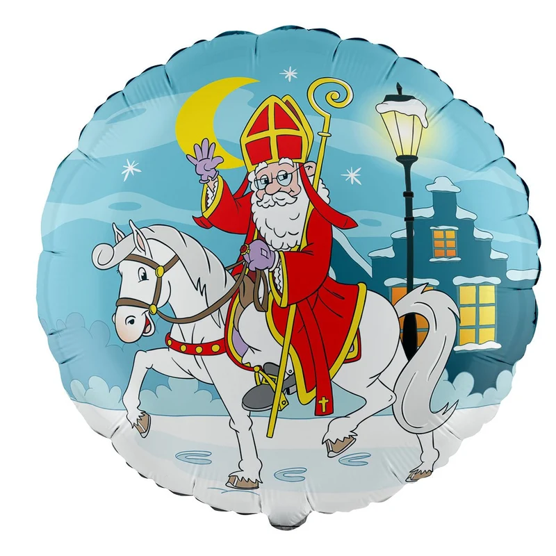Heliumballon Sinterklaas 45cm Leer