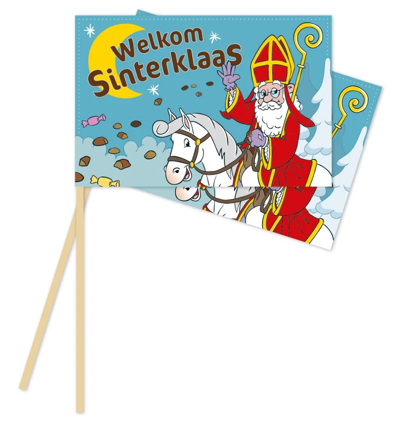 Sinterklaas winkende Fahnen 10 Stk