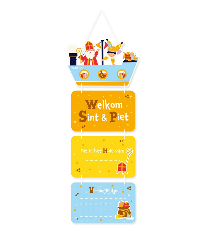Sinterklaas Türschild 80cm