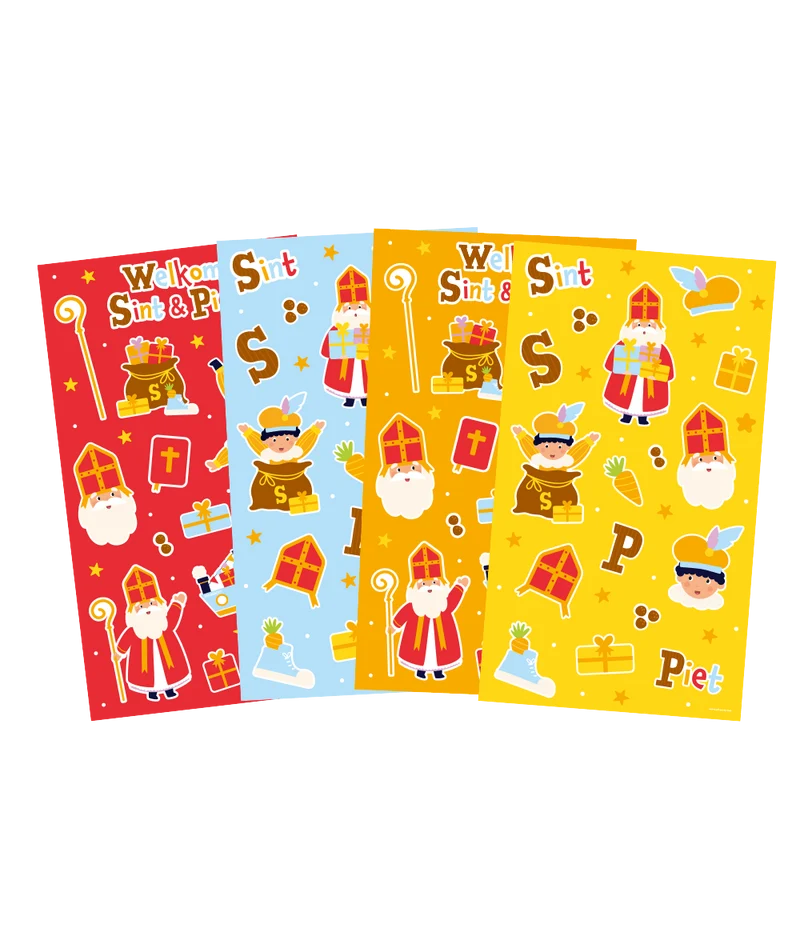 Sinterklaas Aufkleber Bögen 4 Stk
