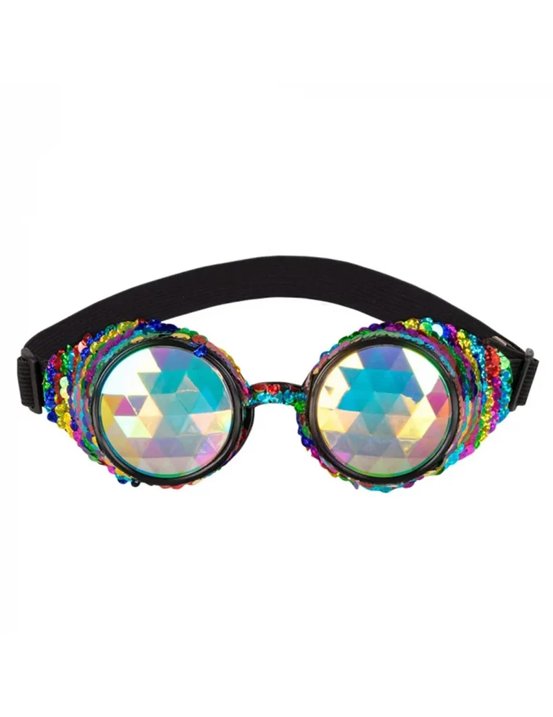 Retro Regenbogen-Brille Accessoire für Erwachsene 80er-Jahre bunt