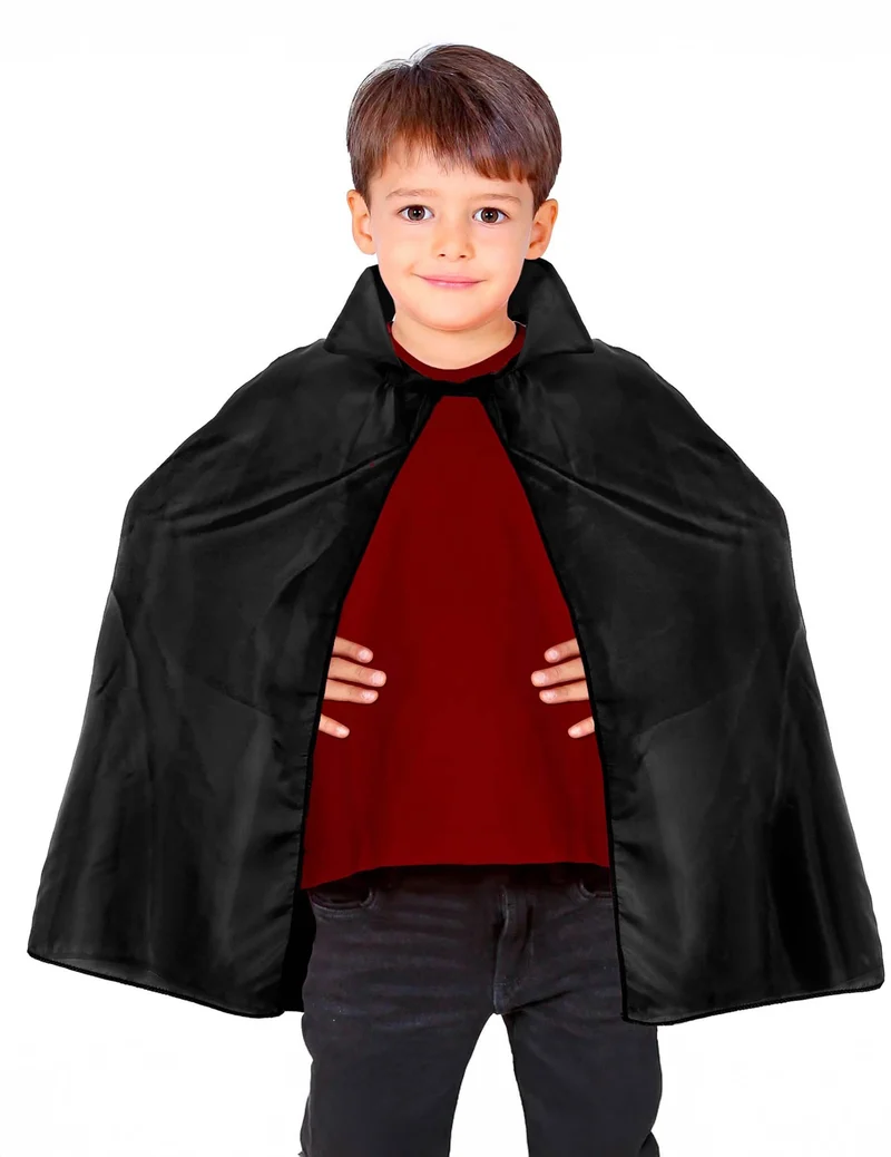 Magischer Umhang für Kinder Kostüm-Accessoire schwarz 60 cm