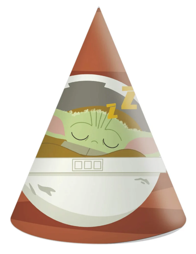 The Mandalorian™-Baby Yoda Partyhüte 6 Stück bunt