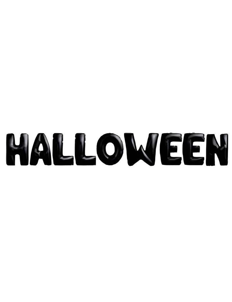 Düstere Halloween-Girlande Raumdekoration mit Ballons schwarz 9 x 40 cm