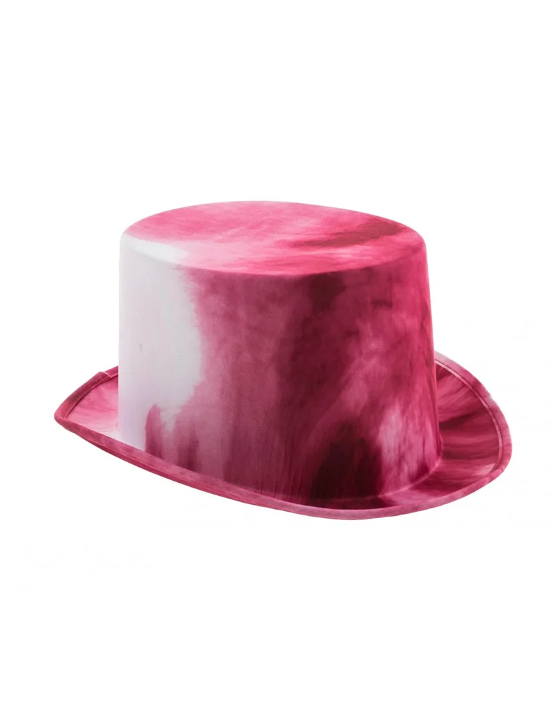Blutiger Zylinder Halloween-Accessoire für Erwachsene rot-weiss