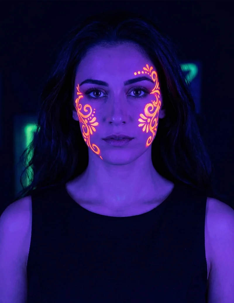 UV- Schminke Neon Make-up orange