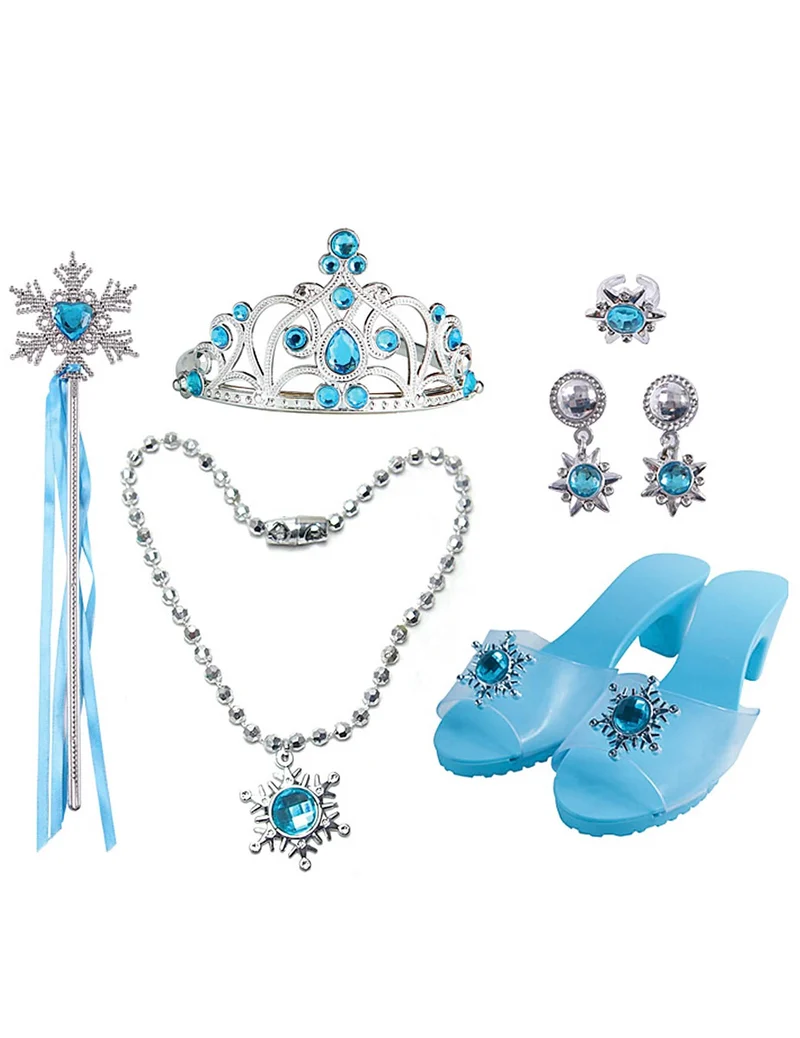 Eisprinzessin Accessoire Set 6-teilig silber-blau