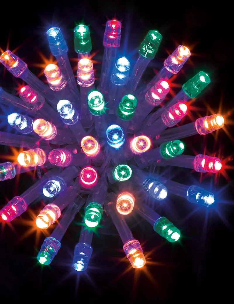 Multifarben-Lichterkette für Außenbereich, 10 m, 8 Leuchtmodi