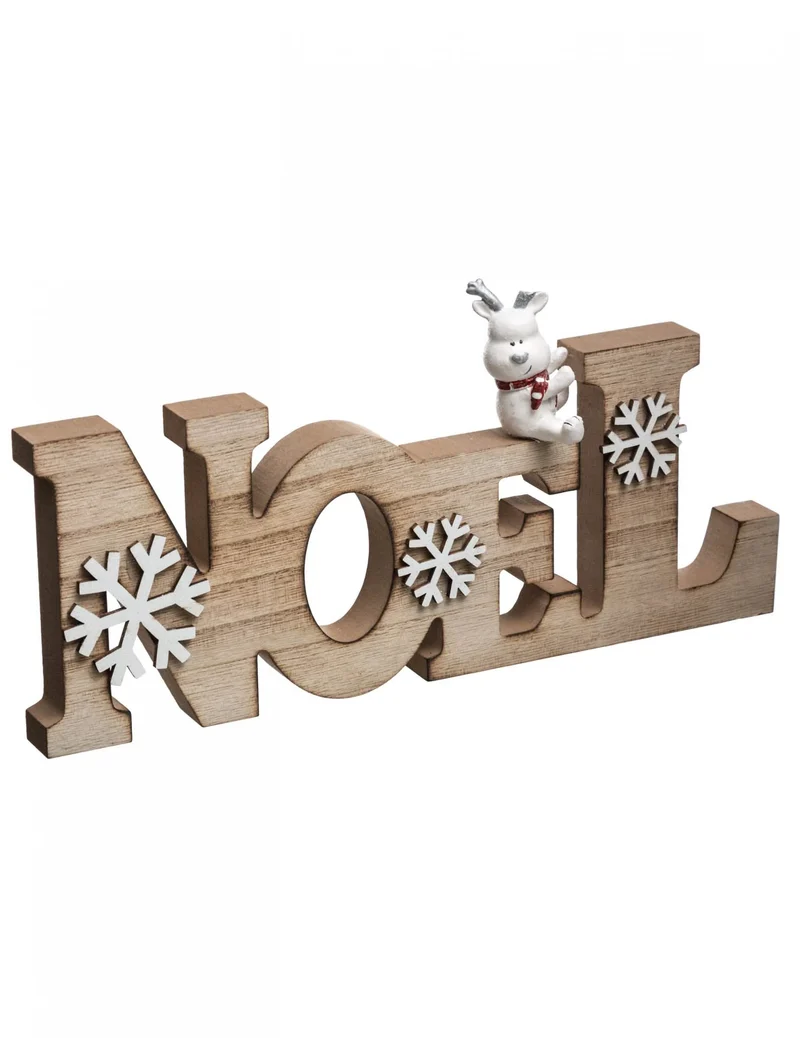 Weihnachtsdekoration aus Holz 14,5 x 30 cm mit Rentier